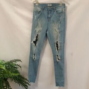 LOLO DEMIN HIGH‎ WAIST DISTRESSED JEANS 13